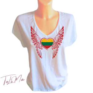 Moteriški marškinėliai "Meilė Lietuvai"