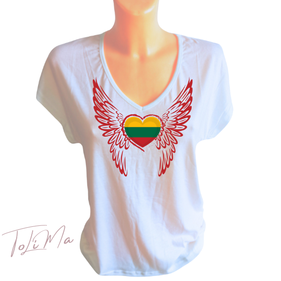Moteriški marškinėliai "Meilė Lietuvai"