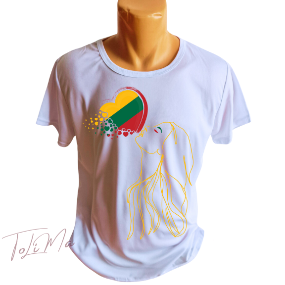 Moteriški marškinėliai "Meilė Lietuvai"