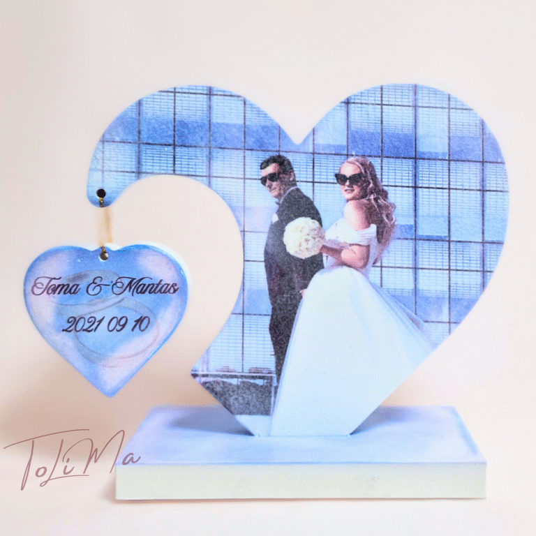 gipsinė statulėlė „Dviejų širdžių harmonija“