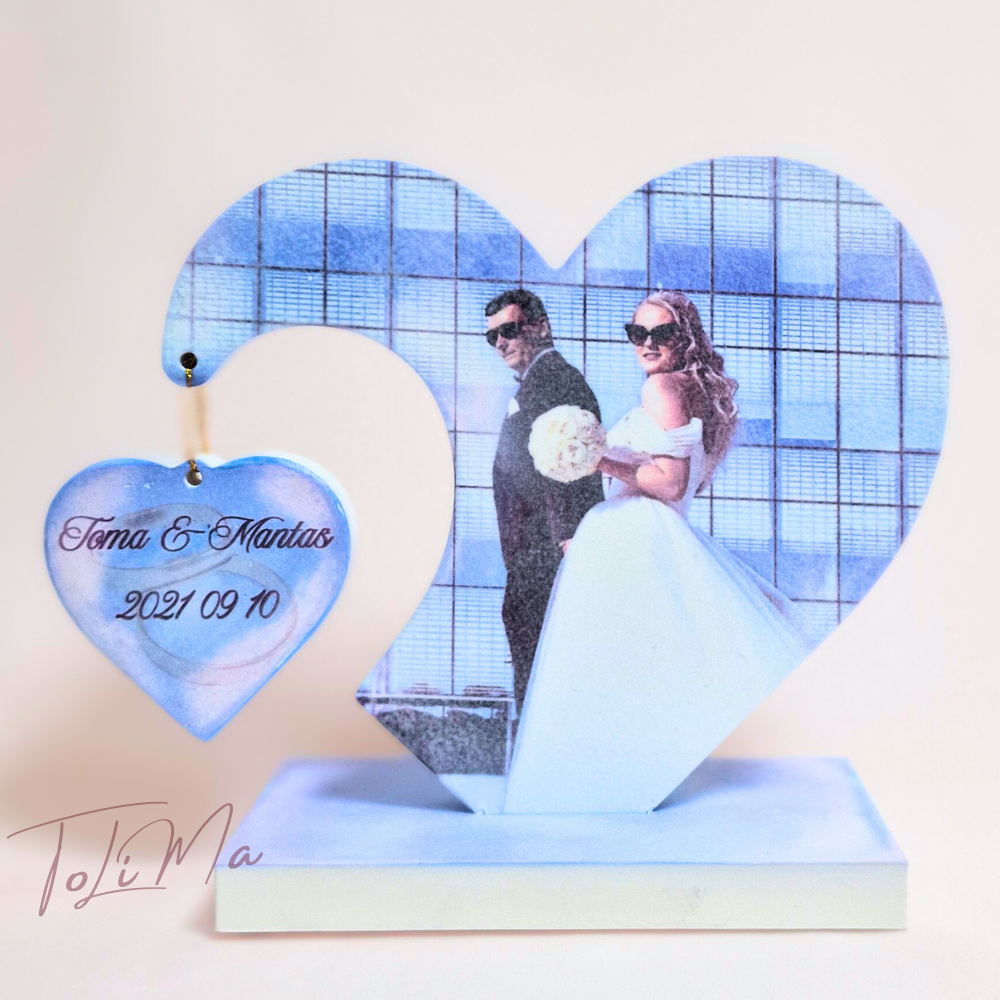 gipsinė statulėlė „Dviejų širdžių harmonija“