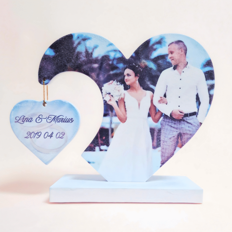 gipsinė statulėlė „Dviejų širdžių harmonija“